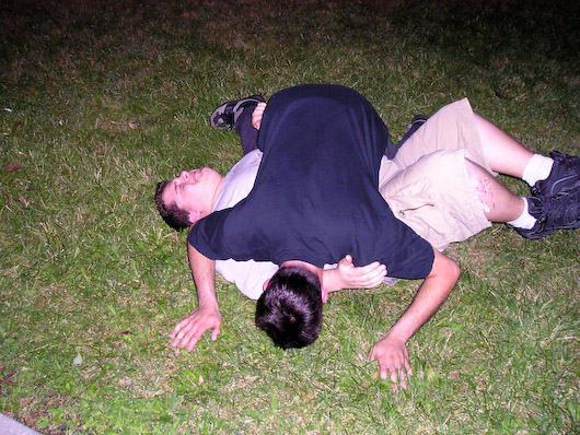 Joe jumped off the roof